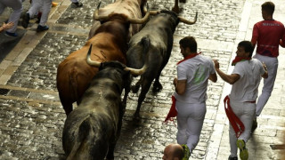 Четирима ранени в гонитбата с бикове в Памплона