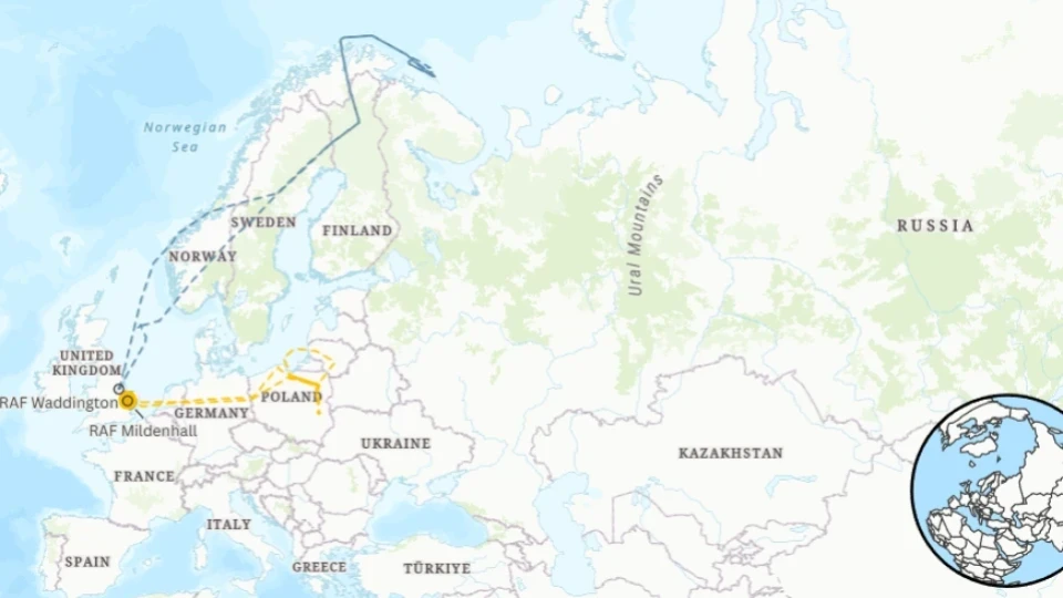 Шпионски самолети на НАТО обграждат Русия от въздуха